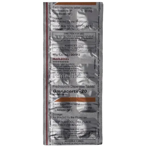 omnacortil 20mg tablet 10's